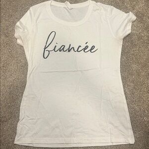 White Fiancée Graphic T-Shirt